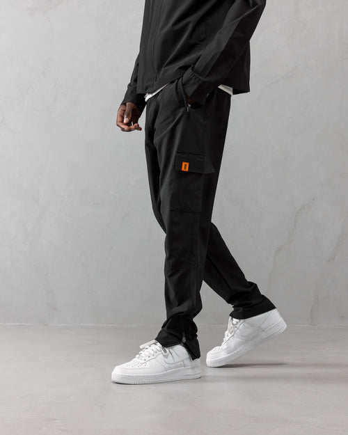 AJ Tech Black Cargo Pant