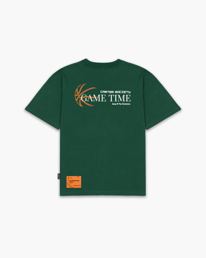 GAME TIME Forest Green Oversized Tee