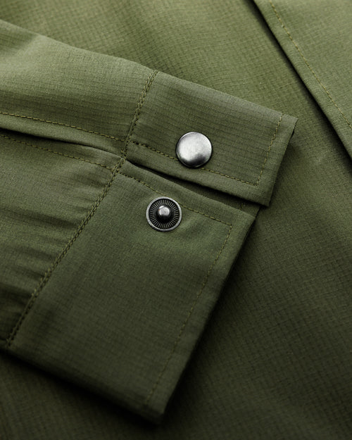 AJ Tech Khaki Utility Overshirt