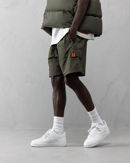 AJ Tech Khaki Cargo Short