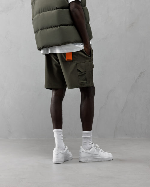 AJ Tech Khaki Cargo Short