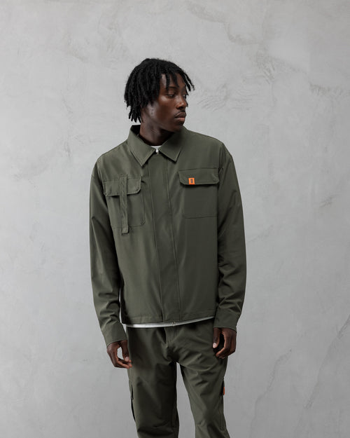 AJ Tech Khaki Utility Overshirt