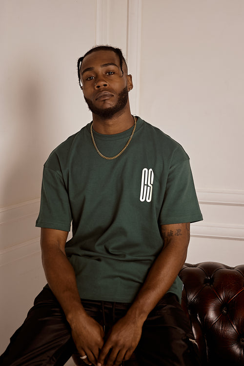 GAME TIME Forest Green Oversized Tee